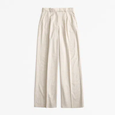 Abercrombie & Fitch A&f Harper Tailored Ultra Wide Leg Pant In Brown
