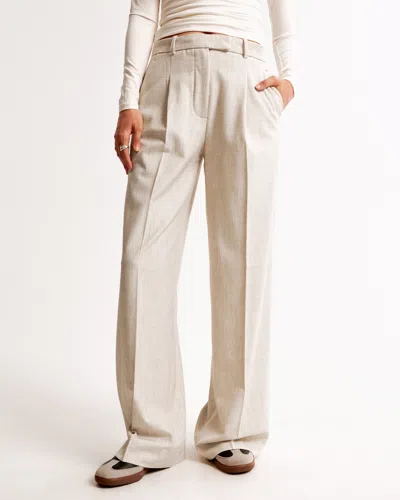 Abercrombie & Fitch A&f Harper Tailored Ultra Wide Leg Pant In Brown