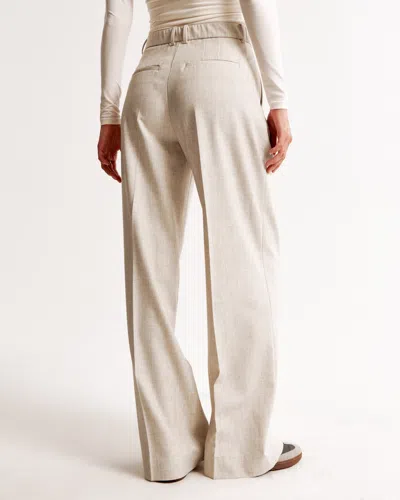 Abercrombie & Fitch A&f Harper Tailored Ultra Wide Leg Pant In Brown