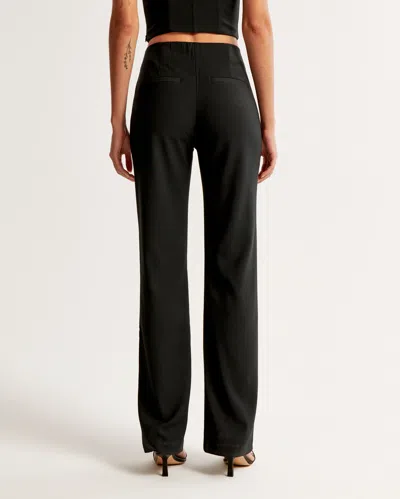 Abercrombie & Fitch High Rise Slim Boot Trouser In Black