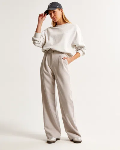 Abercrombie & Fitch A&f Sloane Tailored Wide Leg Pant In Neutral