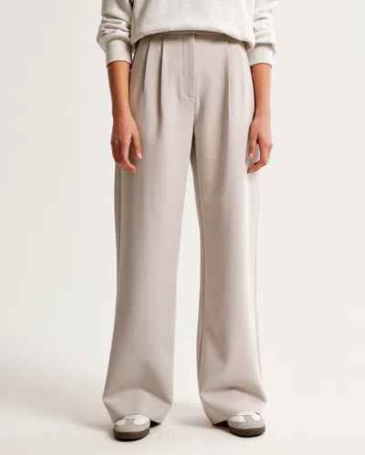 Abercrombie & Fitch A&f Sloane Tailored Wide Leg Pant In Neutral