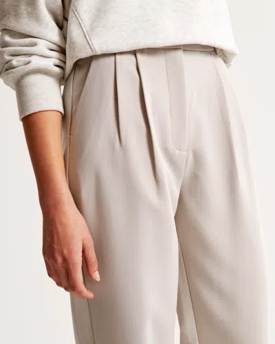 Abercrombie & Fitch A&f Sloane Tailored Wide Leg Pant In Neutral