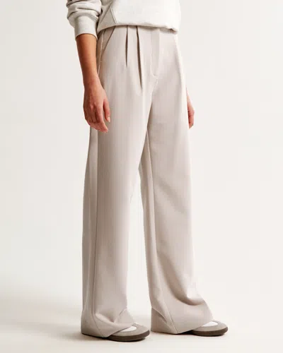 Abercrombie & Fitch A&f Sloane Tailored Wide Leg Pant In Neutral
