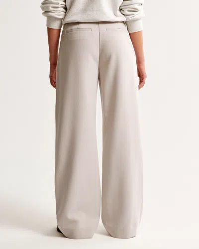 Abercrombie & Fitch A&f Sloane Tailored Wide Leg Pant In Neutral