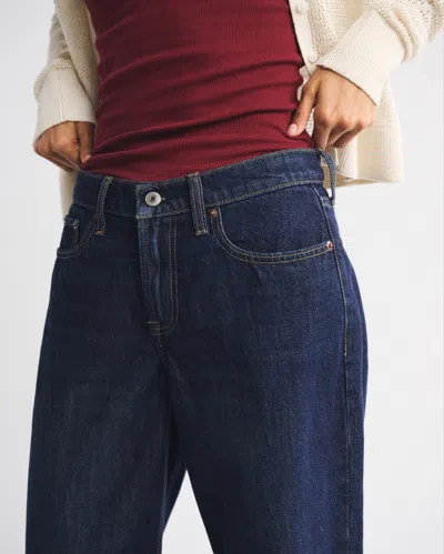 Abercrombie & Fitch Low Rise Ultra Loose Jean In Blue