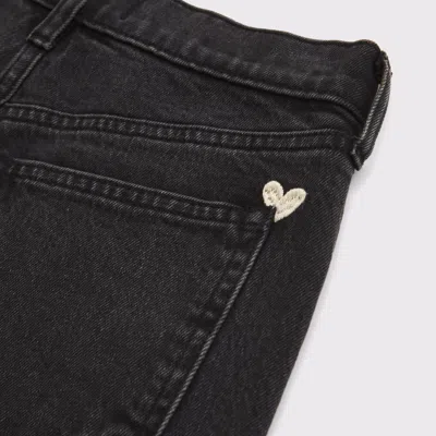 Abercrombie & Fitch High Rise 90s Relaxed Heart Embroidered Jean In Black