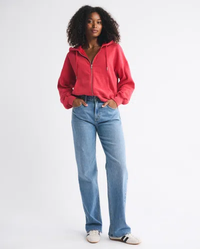 Abercrombie & Fitch Curve Love High Rise 90s Relaxed Kansas City Chiefs Embroidered Jean