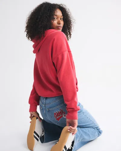 Abercrombie & Fitch Curve Love High Rise 90s Relaxed Kansas City Chiefs Embroidered Jean