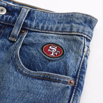 Abercrombie & Fitch Curve Love High Rise 90s Relaxed San Francisco 49ers Embroidered Jean