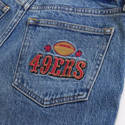 Abercrombie & Fitch Curve Love High Rise 90s Relaxed San Francisco 49ers Embroidered Jean