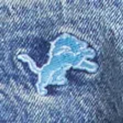 Abercrombie & Fitch High Rise 90s Relaxed Detroit Lions Embroidered Jean In Blue