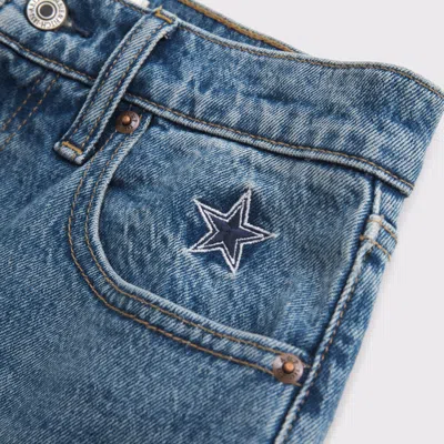 Abercrombie & Fitch Curve Love High Rise 90s Relaxed Dallas Cowboys Embroidered Jean