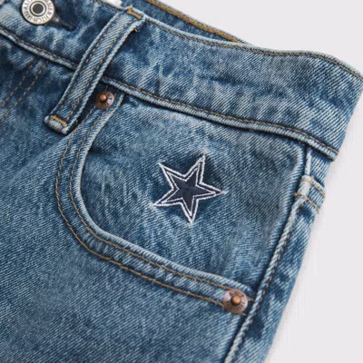 Abercrombie & Fitch High Rise 90s Relaxed Dallas Cowboys Embroidered Jean