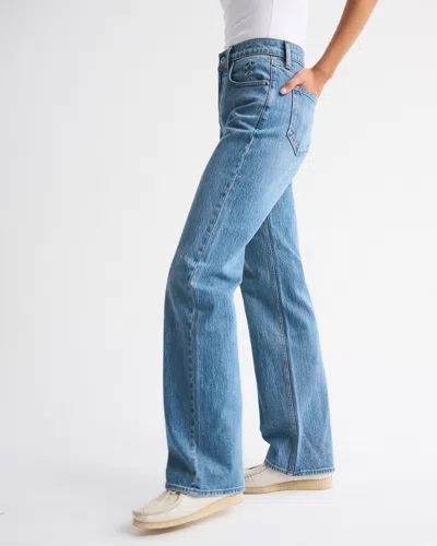 Abercrombie & Fitch High Rise 90s Relaxed Dallas Cowboys Embroidered Jean