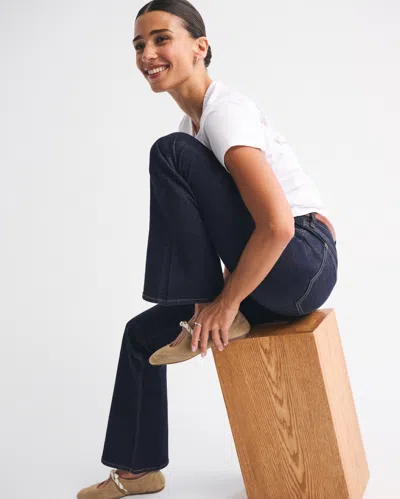 Abercrombie & Fitch Curve Love High Rise Bootcut Jean In Blue