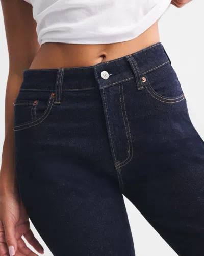 Abercrombie & Fitch Curve Love High Rise Bootcut Jean In Blue