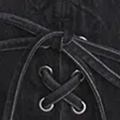 Abercrombie & Fitch Curve Love High Rise Bootcut Lace Jean In Black