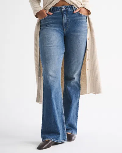 Abercrombie & Fitch Curve Love High Rise Bootcut Jean In Blue