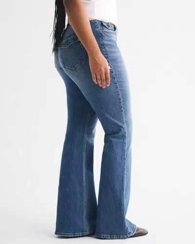 Abercrombie & Fitch Curve Love High Rise Bootcut Jean In Blue