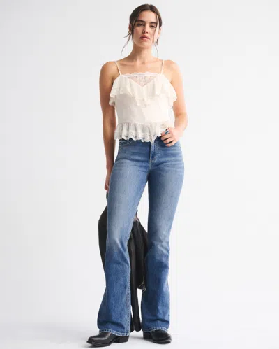 Abercrombie & Fitch High Rise Bootcut Jean In Blue