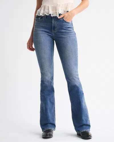 Abercrombie & Fitch High Rise Bootcut Jean In Blue