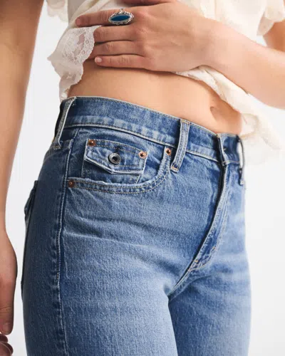 Abercrombie & Fitch High Rise Bootcut Jean In Blue