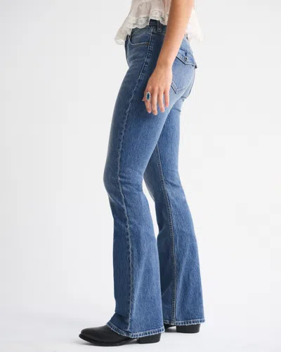 Abercrombie & Fitch High Rise Bootcut Jean In Blue