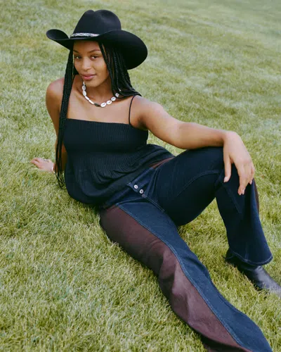 Abercrombie & Fitch Curve Love High Rise Bootcut Jean In Black