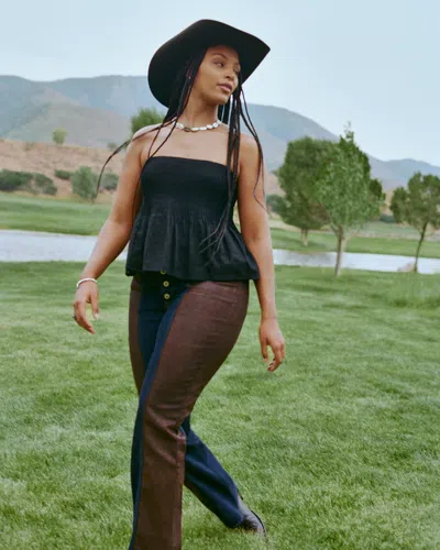 Abercrombie & Fitch Curve Love High Rise Bootcut Jean In Black