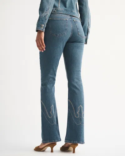 Abercrombie & Fitch Curve Love High Rise Bootcut Jean In Blue