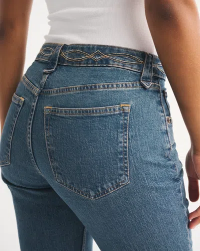 Abercrombie & Fitch Curve Love High Rise Bootcut Jean In Blue