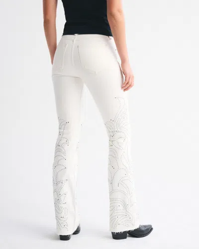 Abercrombie & Fitch High Rise Bootcut Jean In White