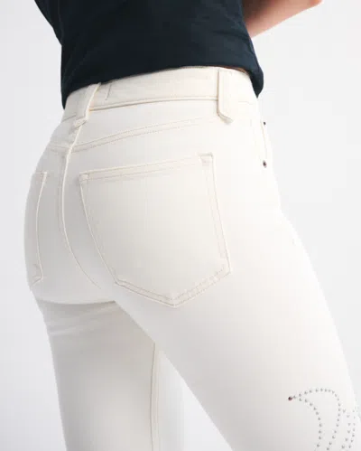 Abercrombie & Fitch High Rise Bootcut Jean In White