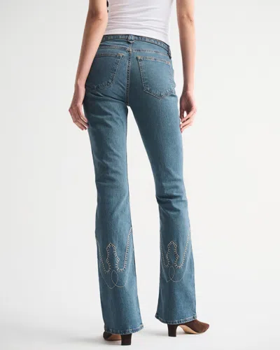 Abercrombie & Fitch High Rise Bootcut Jean In Blue