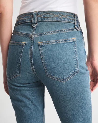 Abercrombie & Fitch High Rise Bootcut Jean In Blue
