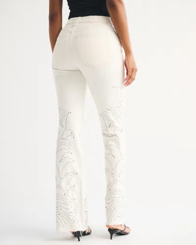 Abercrombie & Fitch Curve Love High Rise Bootcut Jean In White