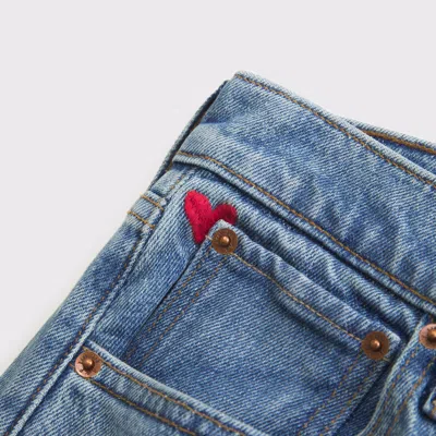 Abercrombie & Fitch Curve Love High Rise 90s Relaxed Heart Embroidered Jean