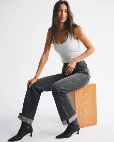 Abercrombie & Fitch High Rise 90s Relaxed Cuffed Hem Jean