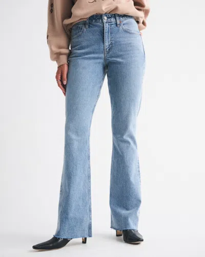 Abercrombie & Fitch Curve Love High Rise Bootcut Jean In Blue