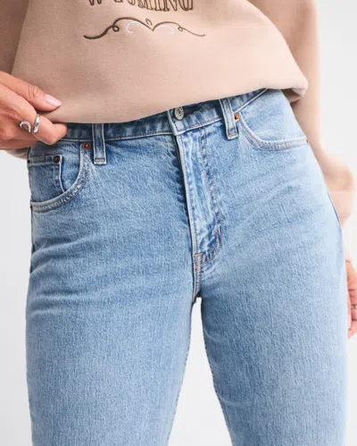 Abercrombie & Fitch Curve Love High Rise Bootcut Jean In Blue