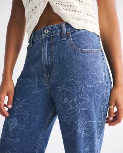 Abercrombie & Fitch Curve Love High Rise Loose Jean In Blue