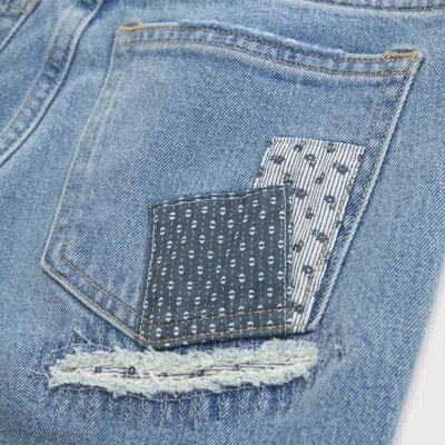 Abercrombie & Fitch Curve Love Mid Rise 90s Straight Patchwork Pocket Jean