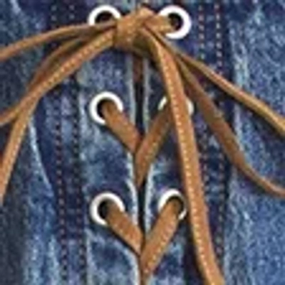 Abercrombie & Fitch High Rise 90s Relaxed Vegan Suede Lace Jean