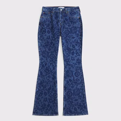 Abercrombie & Fitch Curve Love Mid Rise Bootcut Floral Print Jean