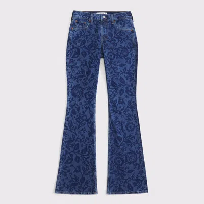 Abercrombie & Fitch Mid Rise Bootcut Floral Print Jean In Multi