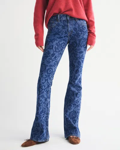 Abercrombie & Fitch Mid Rise Bootcut Floral Print Jean In Multi