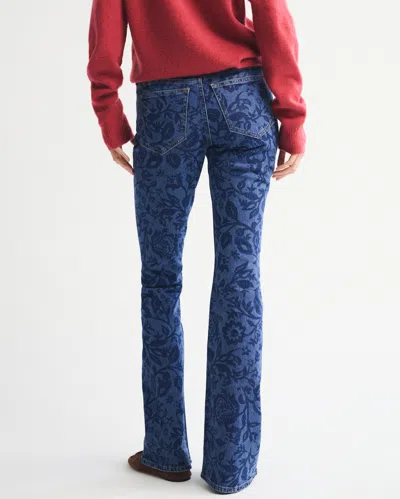 Abercrombie & Fitch Mid Rise Bootcut Floral Print Jean In Multi
