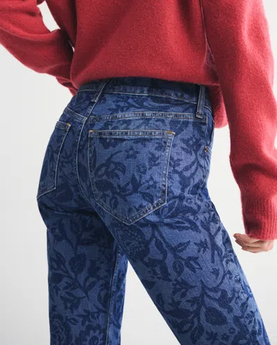 Abercrombie & Fitch Mid Rise Bootcut Floral Print Jean In Multi