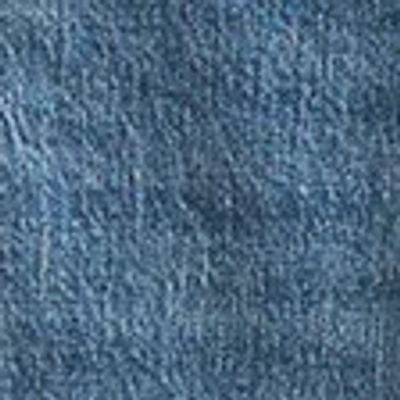 Abercrombie & Fitch Mid Rise Bootcut Vegan Suede Lace Jean In Blue